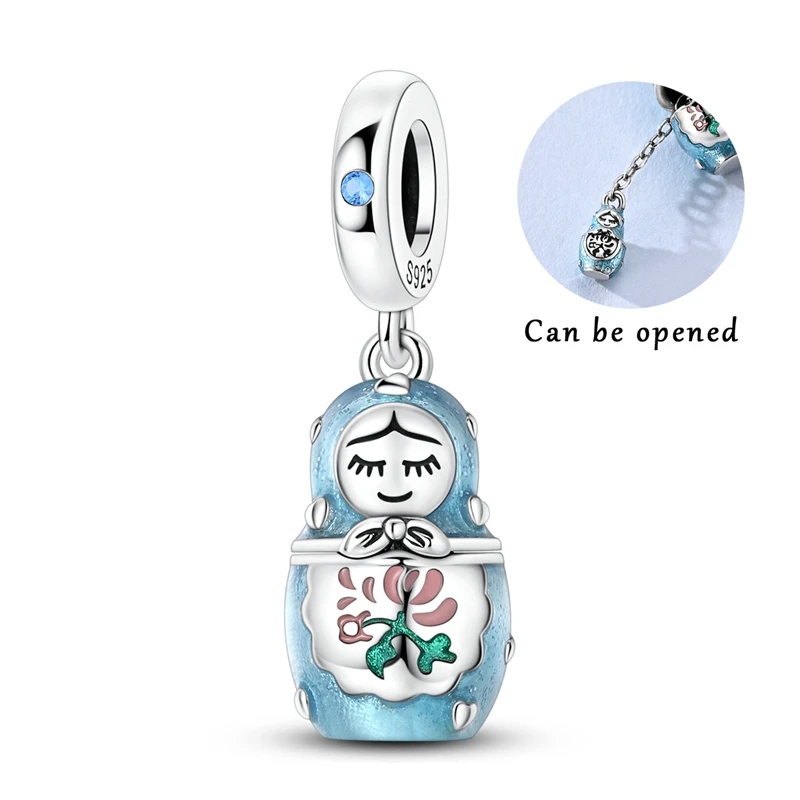 925 Sterling Silver Charms Bead CZ Zircon HeartPolka Dot Nesting Dolls Dangle Fit Original Bracelet DIY Women Jewelry Gift
925 Sterling Silver Charms Bead CZ Zircon HeartPolka Dot Nesting Dolls Dangle Fit Original Bracelet DIY Women Jewelry Gift
