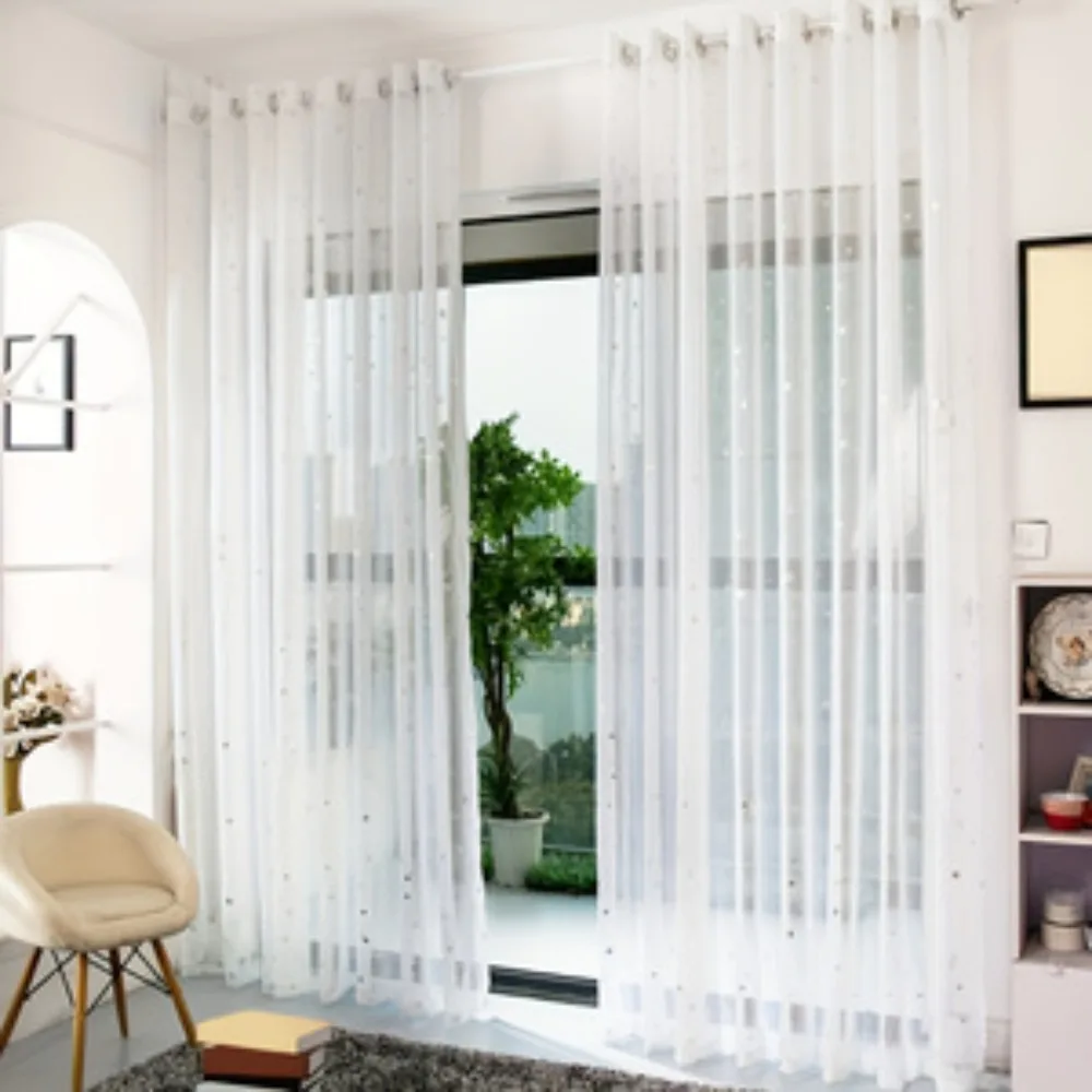 Nordic Star Pattern Sheer Curtain 2-Pack Decorative, Semi-Shading Soft Light Filter Elegant, for Bedroom Living Room Balcony
Nordic Star Pattern Sheer Curtain 2-Pack Decorative, Semi-Shading Soft Light Filter Elegant, for Bedroom Living Room Balcony