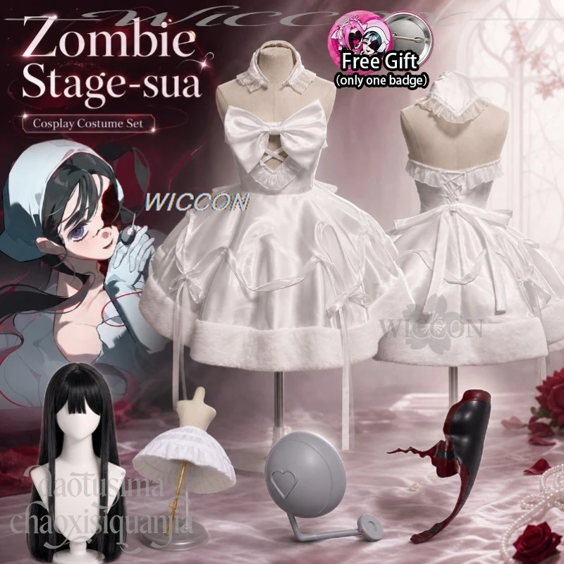 Zombie Stage Cosplay Sua Alien Stage Costume White Idol Uniform Cake Dress Crinoline Headset 3D Half Mask Jirai Kei Full Set Cos
Zombie Stage Cosplay Sua Alien Stage Costume White Idol Uniform Cake Dress Crinoline Headset 3D Half Mask Jirai Kei Full Set Cos