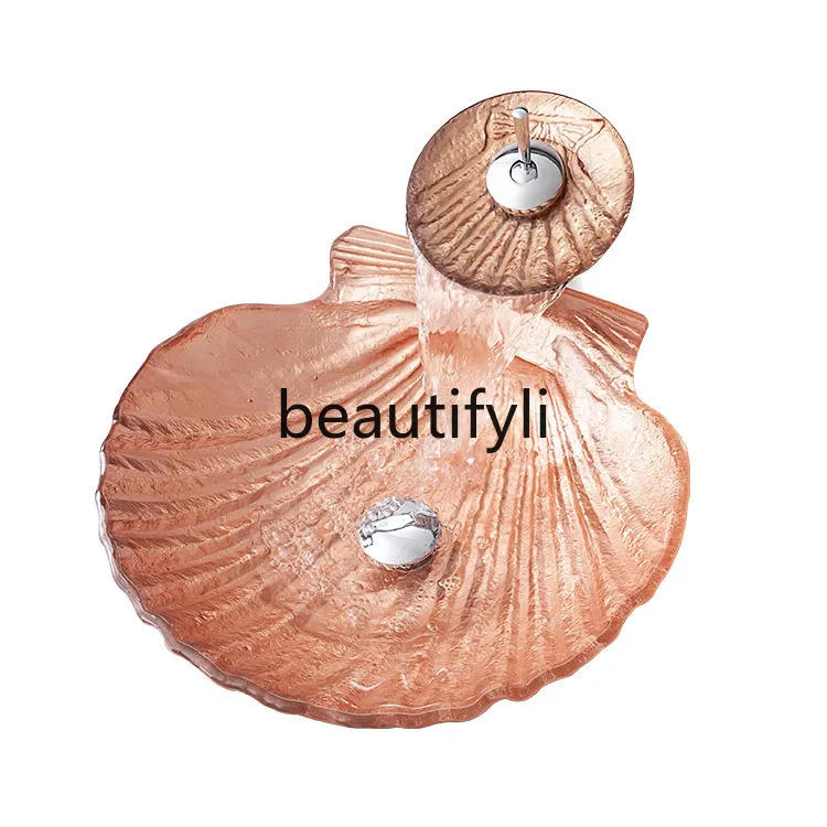 Bathroom tempered glass countertop basin Hotel household sink Coral art wash basin
Bathroom tempered glass countertop basin Hotel household sink Coral art wash basin