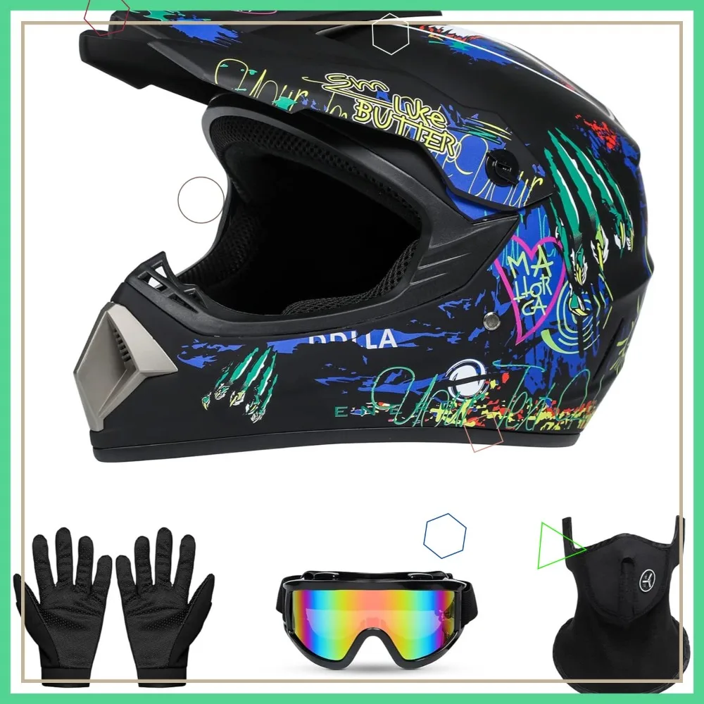 Youth Sport Full-Face Helmet for BMX, MTB & Dirt Bike, DOT Certified, Lightweight 4-Piece Set
Youth Sport Full-Face Helmet for BMX, MTB & Dirt Bike, DOT Certified, Lightweight 4-Piece Set
