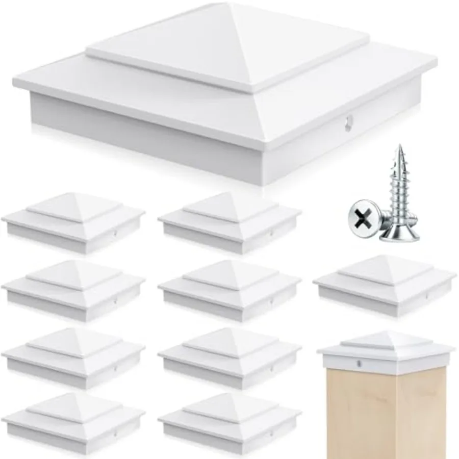 Aluminum Pyramid Post Caps for Wood Posts, Heavy-Duty Fence Post Caps Cover for Cedar Fence Deck Mailbox - Weatherproof, Rust-R
Aluminum Pyramid Post Caps for Wood Posts, Heavy-Duty Fence Post Caps Cover for Cedar Fence Deck Mailbox - Weatherproof, Rust-R