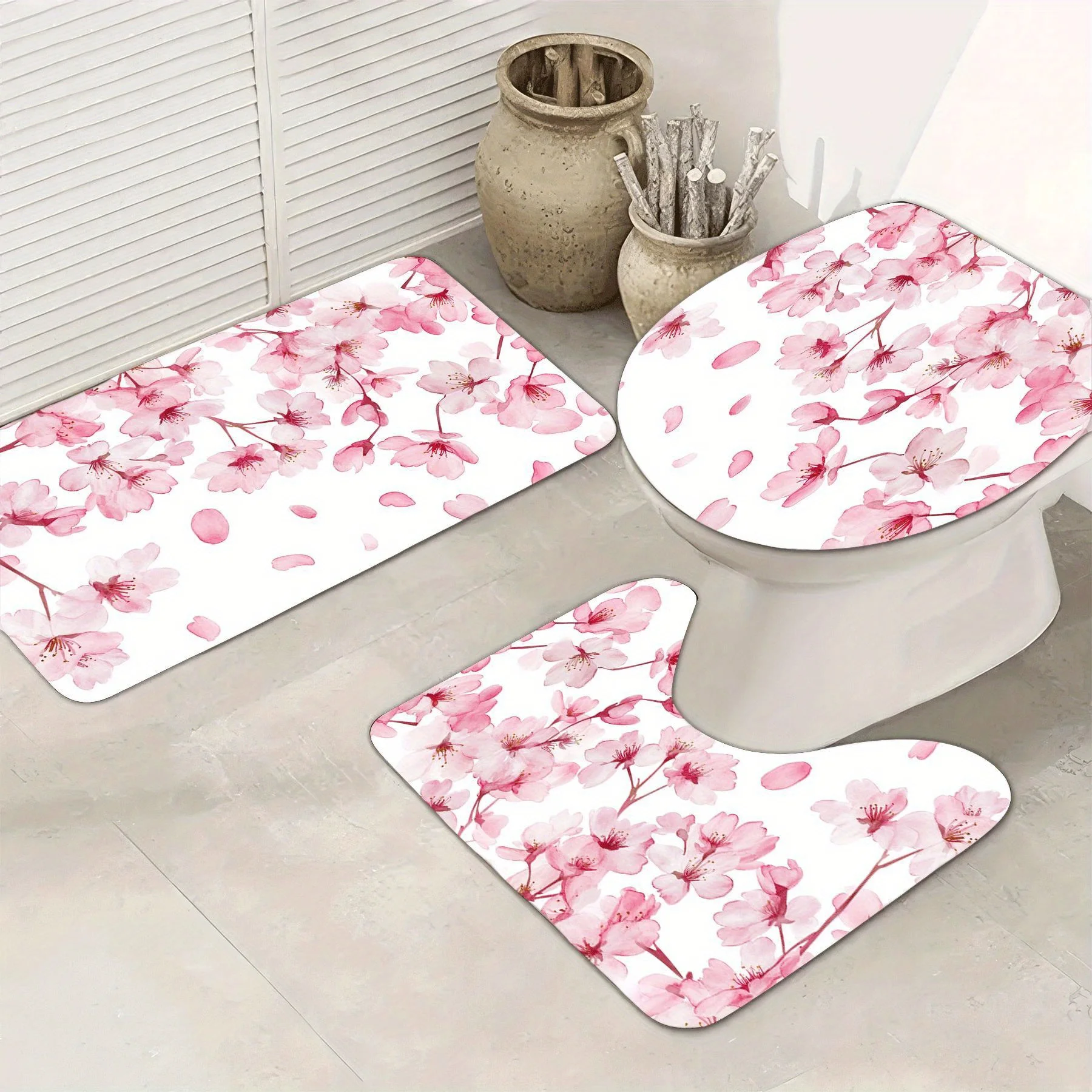 Luxury Cherry Blossom Floral Bath Mat Set 3 Piece Bathroom Rug Toilet Mat Floor Decor Home Decor Spring Accent
Luxury Cherry Blossom Floral Bath Mat Set 3 Piece Bathroom Rug Toilet Mat Floor Decor Home Decor Spring Accent