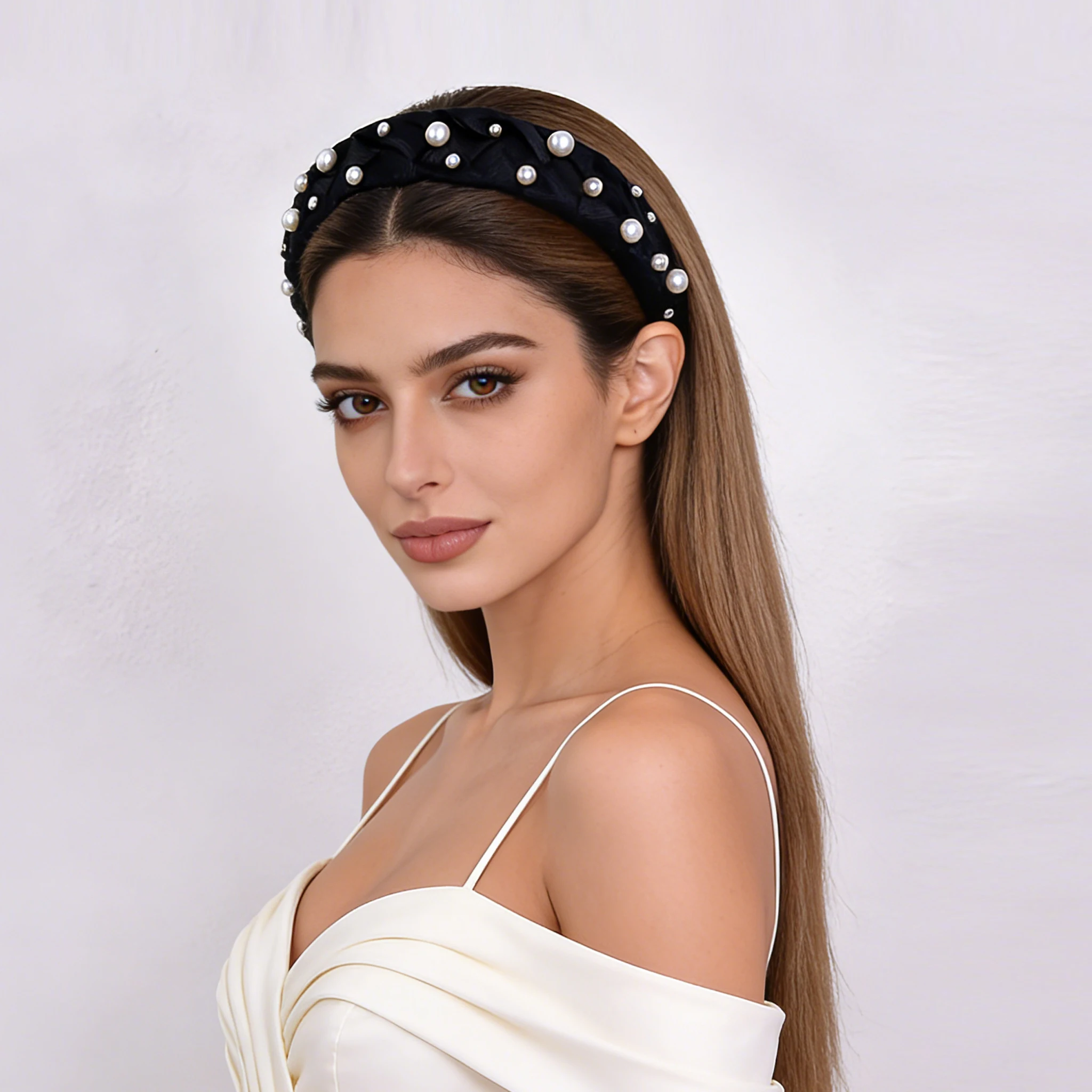 New Satin Braided Wide Headband, Versatile Black Hair Accessory, Elegant Pearl Hairband, Decorative Hairpiece SA96
New Satin Braided Wide Headband, Versatile Black Hair Accessory, Elegant Pearl Hairband, Decorative Hairpiece SA96