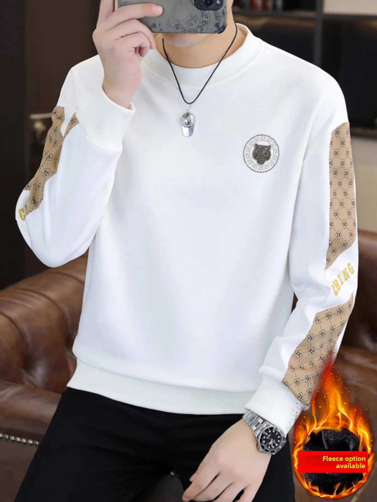 Thiened Fce Long Sve round Ne Sweatirt Men's Autumn Winter Faion Color Blo Warm Base Layer T-irt Casual Loo...
Thiened Fce Long Sve round Ne Sweatirt Men's Autumn Winter Faion Color Blo Warm Base Layer T-irt Casual Loo...