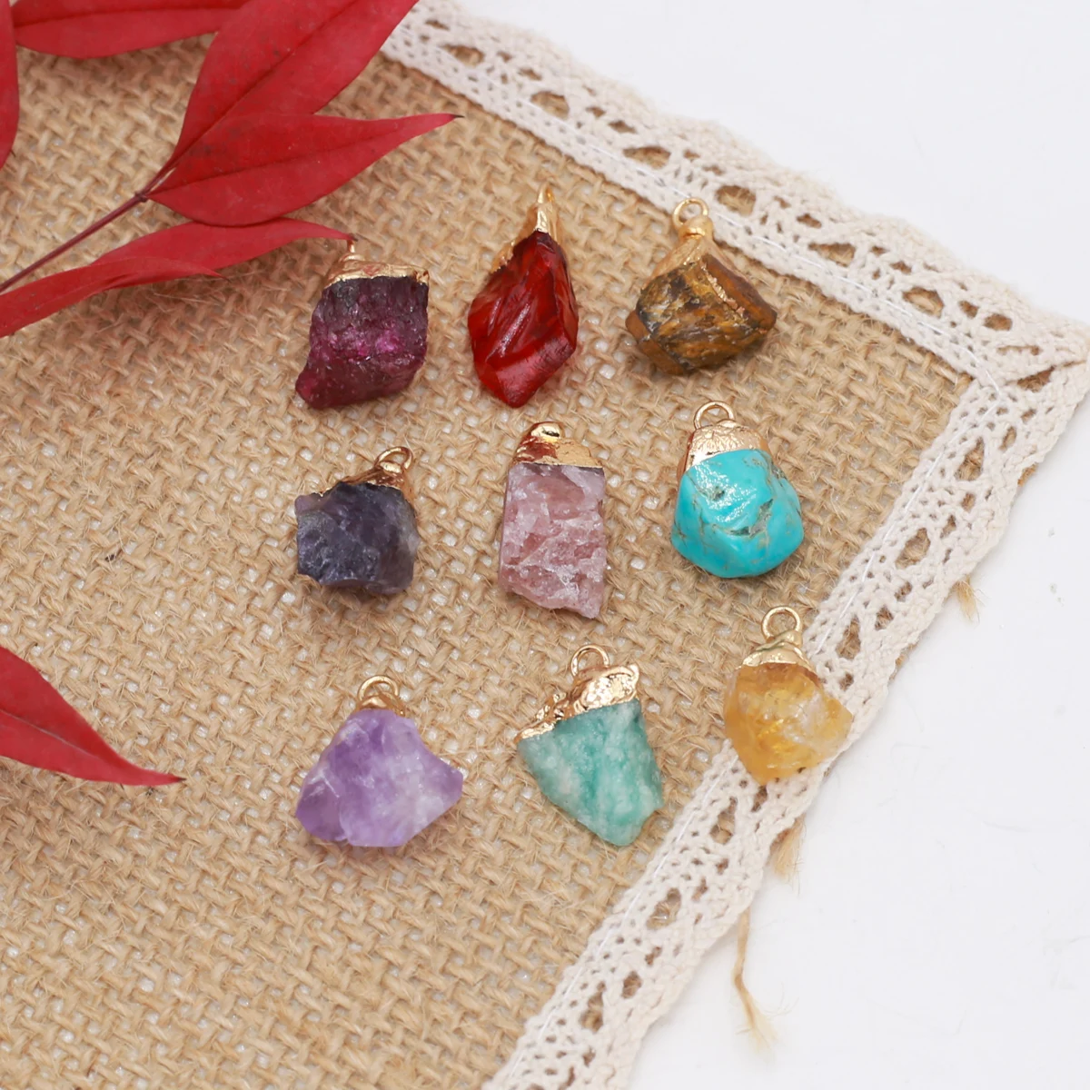 15PCS Wholesale Natural Stone Crystal Jade Obsidian Irregular Shape Pendant DIY Jewelry Making Necklace Earrings Accessories
15PCS Wholesale Natural Stone Crystal Jade Obsidian Irregular Shape Pendant DIY Jewelry Making Necklace Earrings Accessories