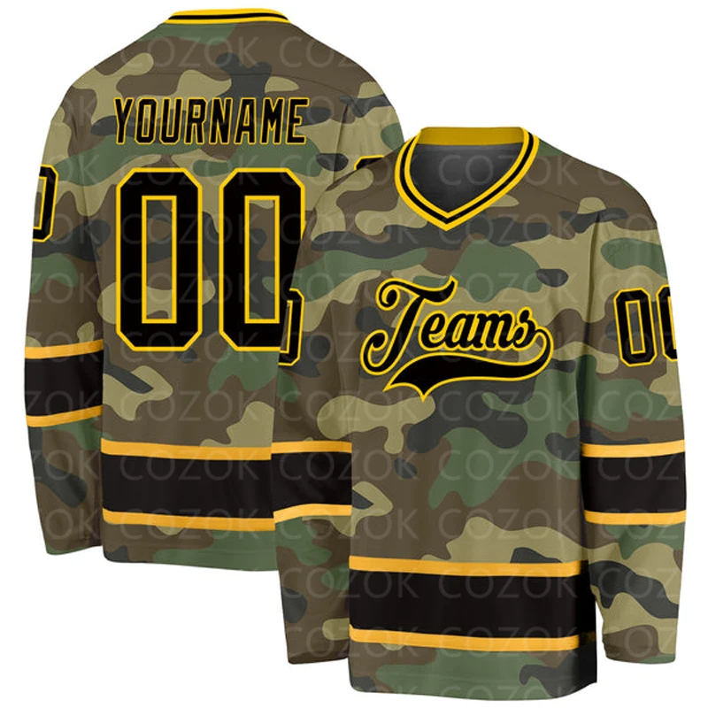 Custom Vintage Camouflage Hockey 3D Print You Name Number Men Women Ice Hockey Jersey Competition Training Jerseys
Custom Vintage Camouflage Hockey 3D Print You Name Number Men Women Ice Hockey Jersey Competition Training Jerseys