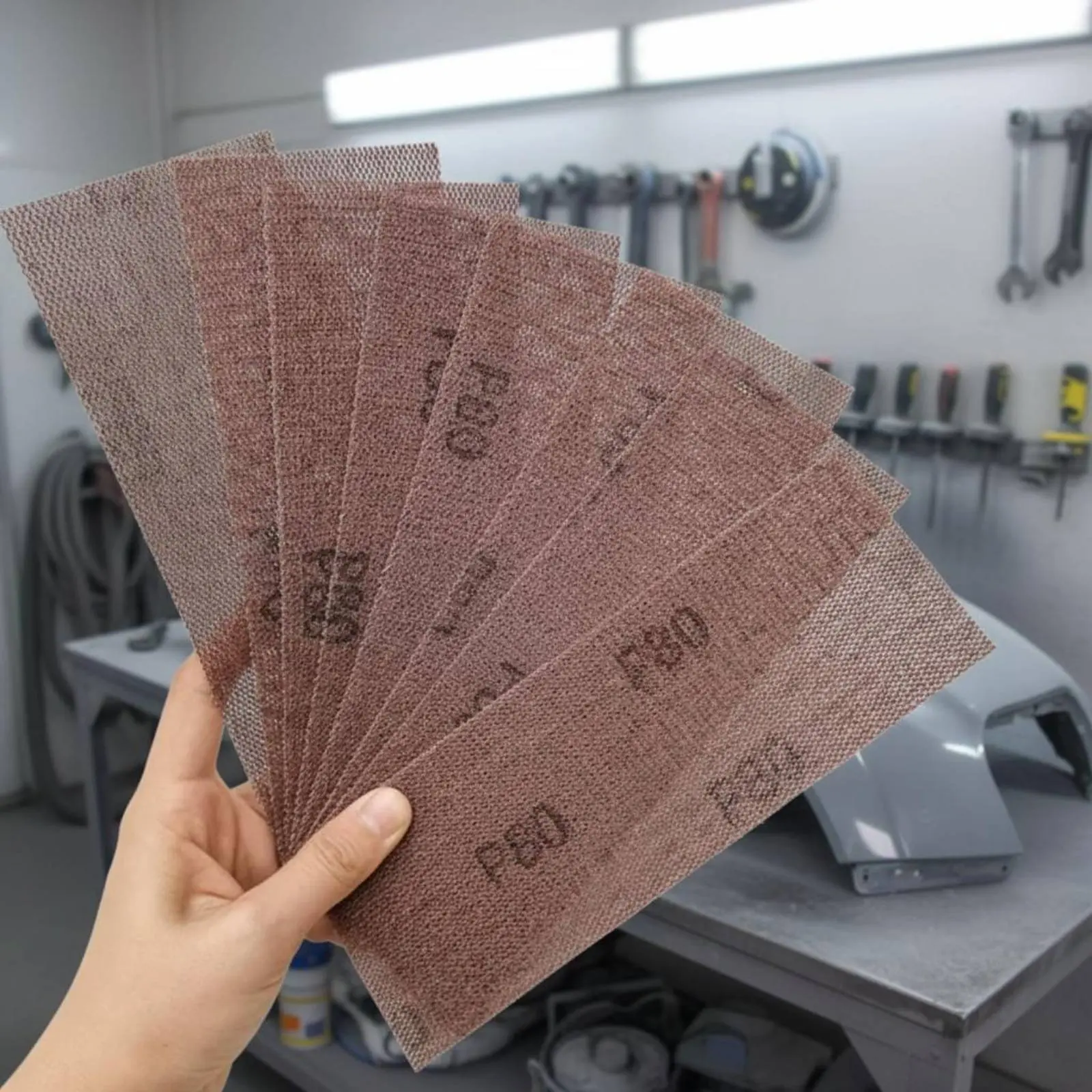 50 Pieces Auto Paint Sanding Sheet Easy to Stick Putty Sanding Sheet Dust Extraction Sandpaper Long Lasting Abrasive Supply
50 Pieces Auto Paint Sanding Sheet Easy to Stick Putty Sanding Sheet Dust Extraction Sandpaper Long Lasting Abrasive Supply