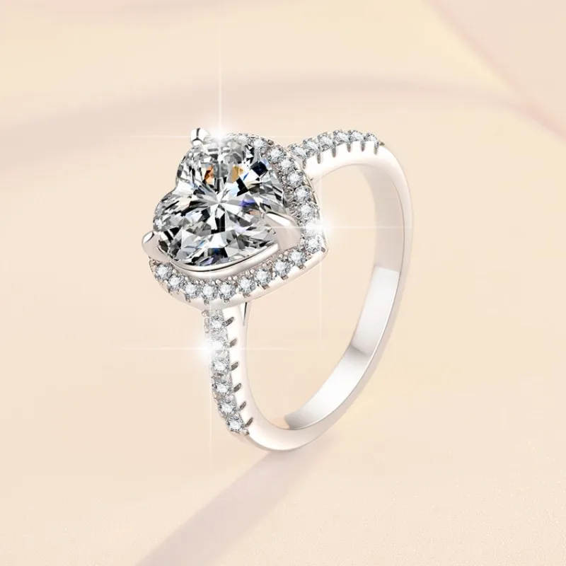 Classic Heart Stone 925 Sterling Silver Ring Women Finger Promise 925 Silver Moissanite Rings
Classic Heart Stone 925 Sterling Silver Ring Women Finger Promise 925 Silver Moissanite Rings