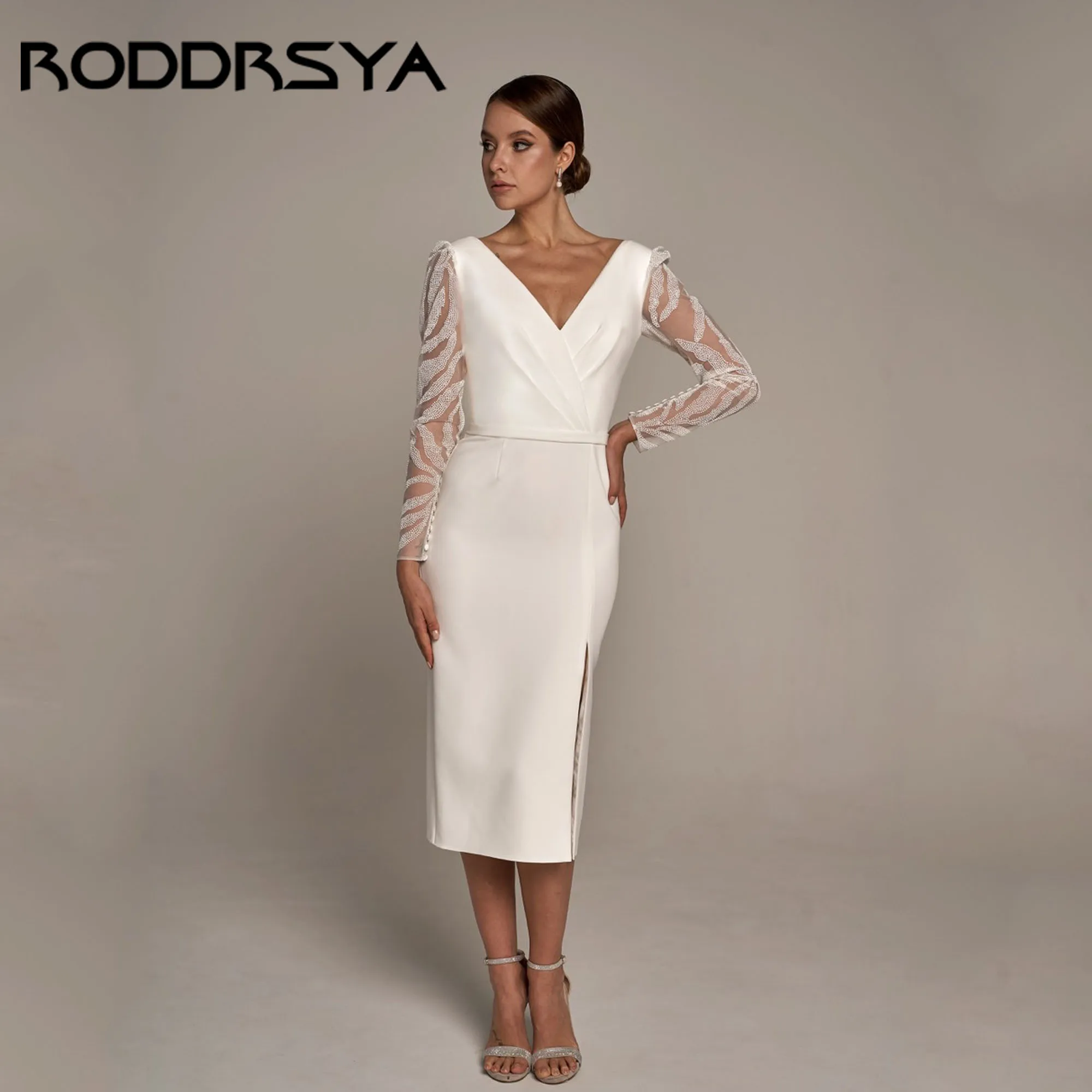 RODDRSYA Mermaid Wedding Dress Long Sleeve V-Neck Elegant Satin Bride Party Gowns Backless Simple vestidos de novia Customized
RODDRSYA Mermaid Wedding Dress Long Sleeve V-Neck Elegant Satin Bride Party Gowns Backless Simple vestidos de novia Customized