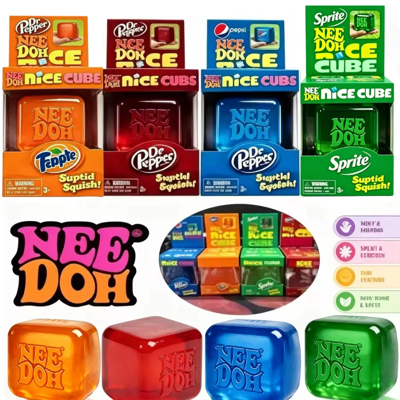 Schylling Nee Doh Nice Cube Soda Color Soft Squeeze Fidget Toy Stress Relief Color Blind Box Gift
Schylling Nee Doh Nice Cube Soda Color Soft Squeeze Fidget Toy Stress Relief Color Blind Box Gift