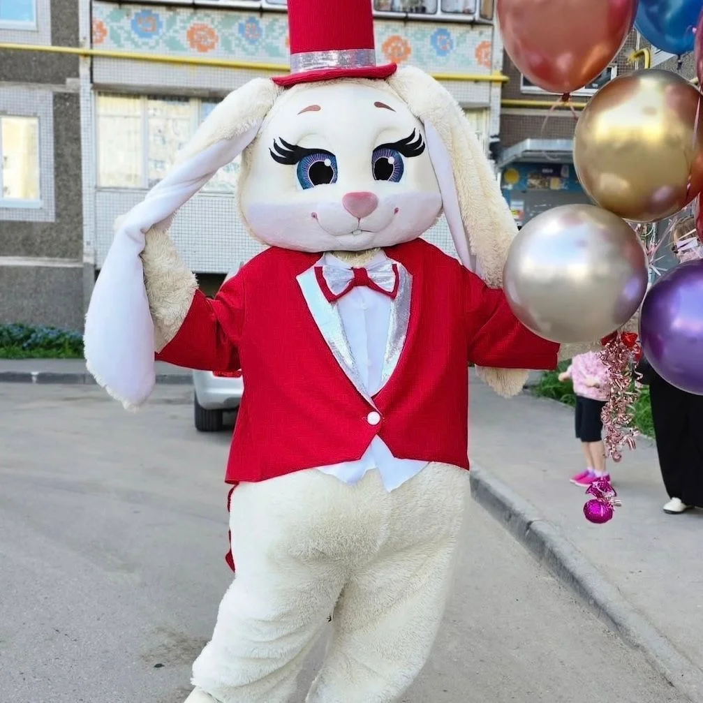 Adult Red Suit White Rabbit Mascot Costume Cosplay Doll Clothing Anime Cartoon Disguise for Halloween Christmas Stage
Adult Red Suit White Rabbit Mascot Costume Cosplay Doll Clothing Anime Cartoon Disguise for Halloween Christmas Stage