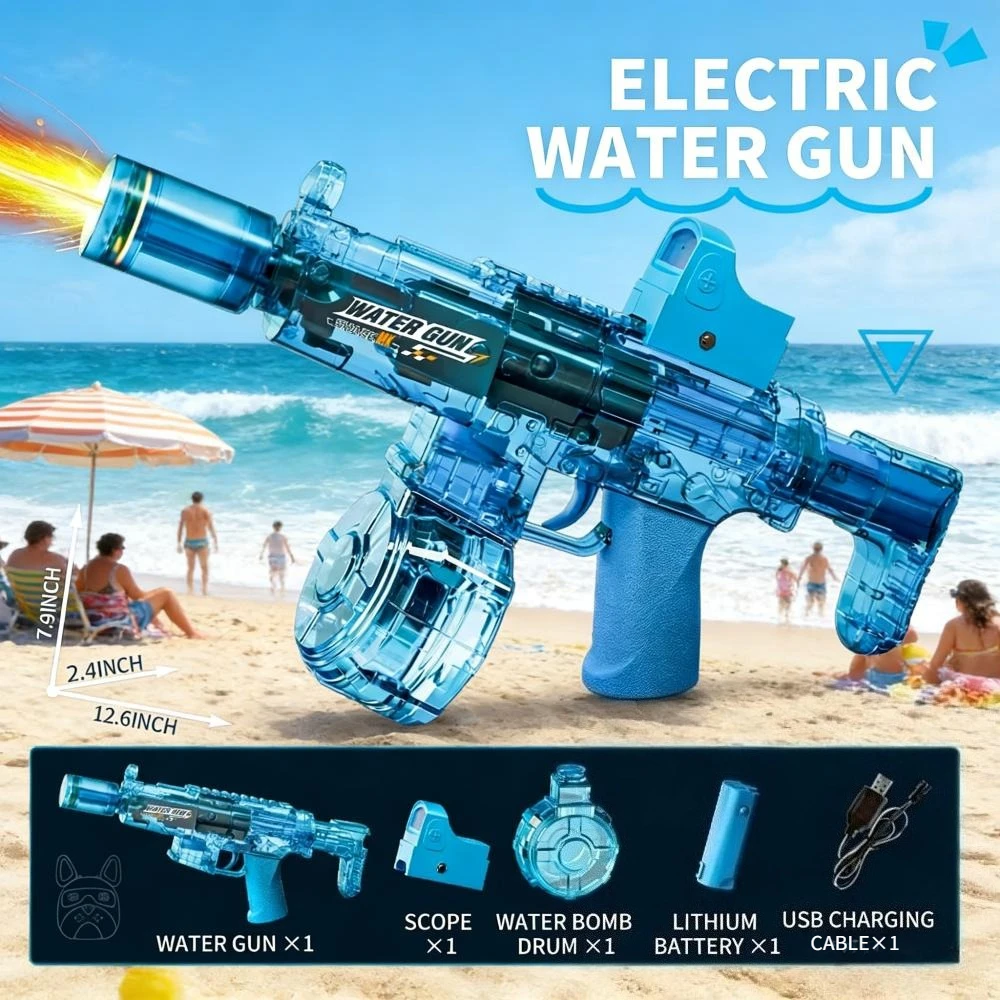 New Water Gun MP5 Electric Toy High Pressure Fully Automatic Rifle Summer Games Beach Pool Toys for Boy Girl Birthday Xmas Gifts
New Water Gun MP5 Electric Toy High Pressure Fully Automatic Rifle Summer Games Beach Pool Toys for Boy Girl Birthday Xmas Gifts