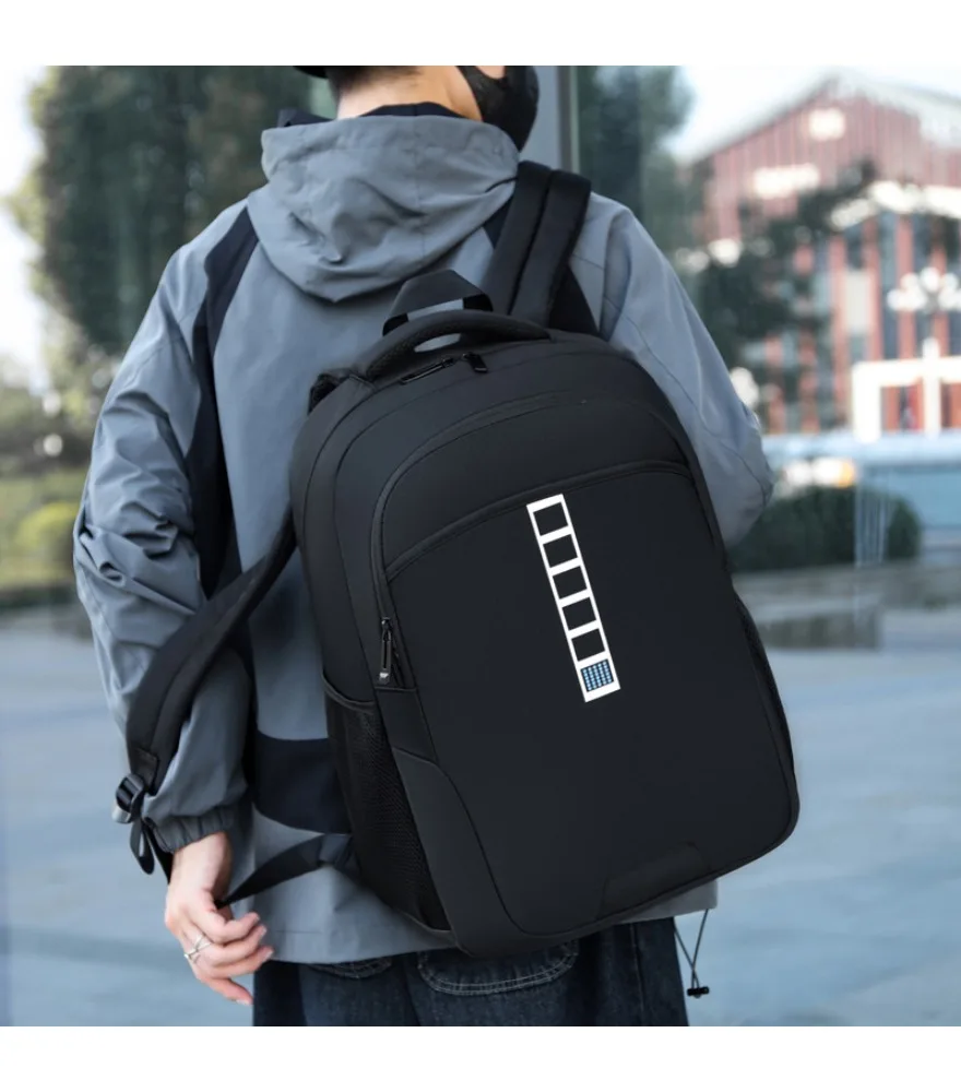 Navy lightweight school backpack vertical grid printed patch dual side mesh bottle pockets padded back panel wear resistant
Navy lightweight school backpack vertical grid printed patch dual side mesh bottle pockets padded back panel wear resistant