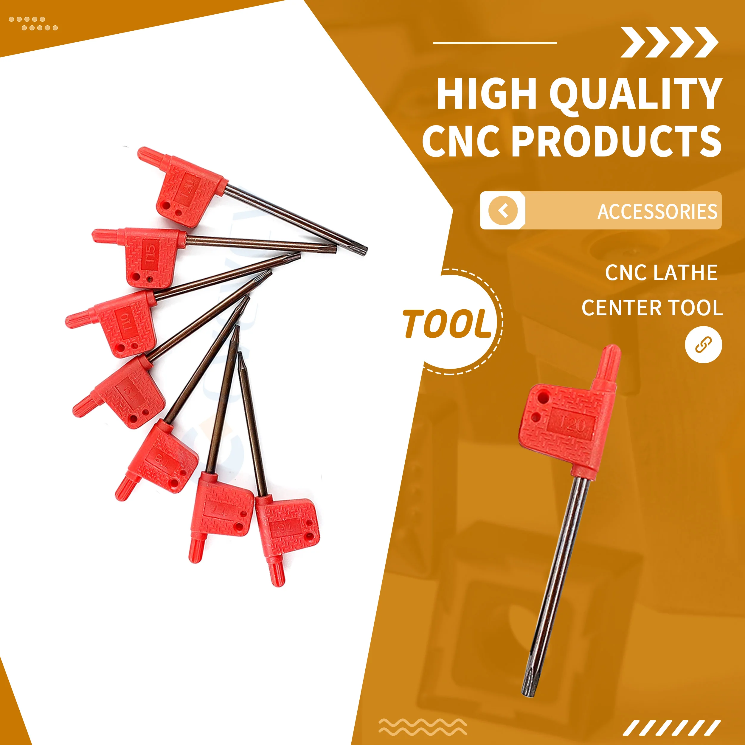 10 pcs T6 T7 T8 T9 T10 T15 T20 Red Flag Torx Wrench Screw Wrench CNC Machine Tool CNC Lathe Turning Toolholder Tool Accessories
10 pcs T6 T7 T8 T9 T10 T15 T20 Red Flag Torx Wrench Screw Wrench CNC Machine Tool CNC Lathe Turning Toolholder Tool Accessories