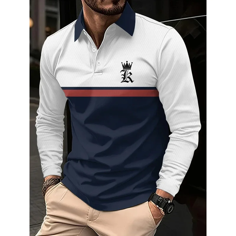 Men's casual long-sleeved shirts, cotton collared shirts, autumn striped pullovers, streetwear, button golf shirts, polo shirts
Men's casual long-sleeved shirts, cotton collared shirts, autumn striped pullovers, streetwear, button golf shirts, polo shirts