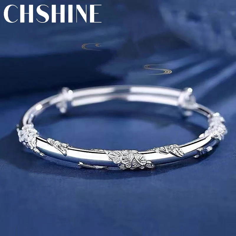 Popular brand 925 sterling silver blooming flowers bracelet Bangle for women fashion party wedding jewelry Adjustable noble gift
Popular brand 925 sterling silver blooming flowers bracelet Bangle for women fashion party wedding jewelry Adjustable noble gift