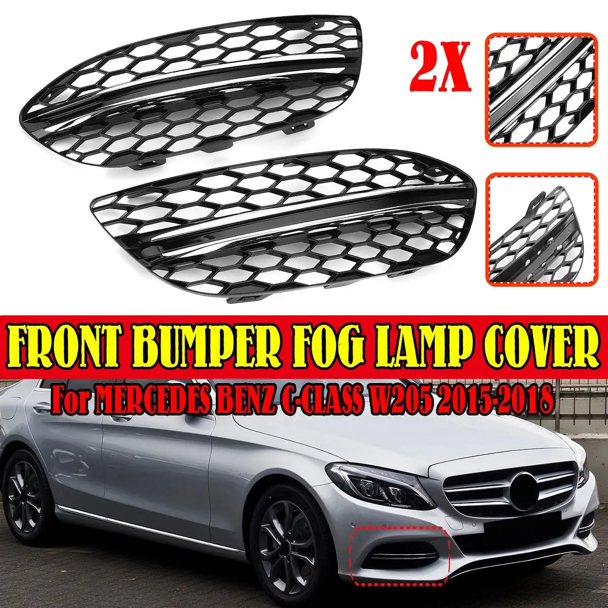 2 шт., передний бампер для Mercedes Benz C-Class W205 C250 C300 C350 2015 2016 2017 2018
2 шт., передний бампер для Mercedes Benz C-Class W205 C250 C300 C350 2015 2016 2017 2018