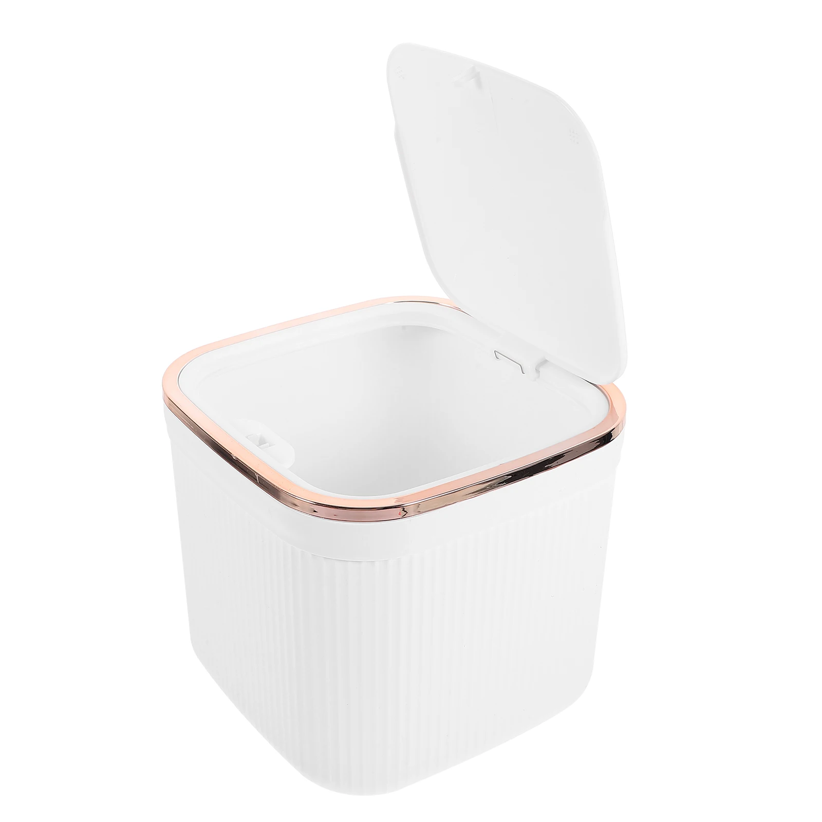 Desktop Trash Can Mini Waste Basket Cute Small Garbage Bin Storage Bucket White Gold Lid Home Office Kitchen Bathroom Table
Desktop Trash Can Mini Waste Basket Cute Small Garbage Bin Storage Bucket White Gold Lid Home Office Kitchen Bathroom Table