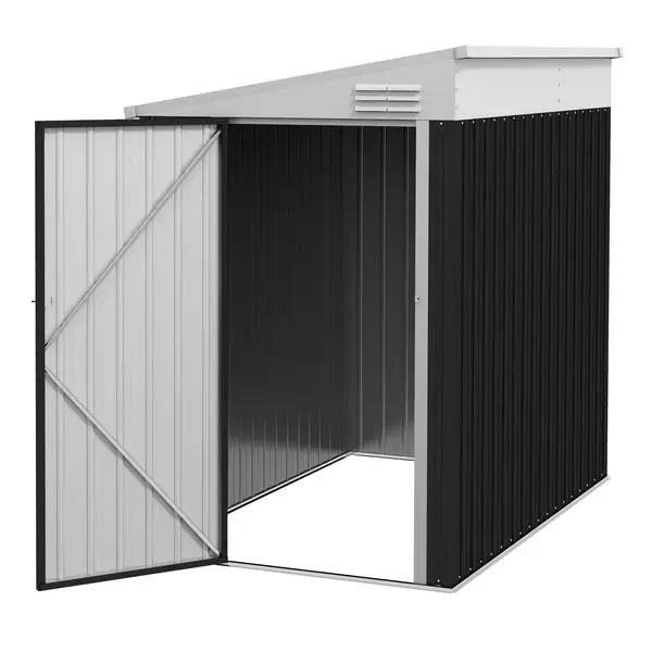 4' x 6' Outdoor Storage Shed Lean to Shed Outdoor Metal Tool Shed with Lockable Door and Air Vents, Dark Grey
4' x 6' Outdoor Storage Shed Lean to Shed Outdoor Metal Tool Shed with Lockable Door and Air Vents, Dark Grey
