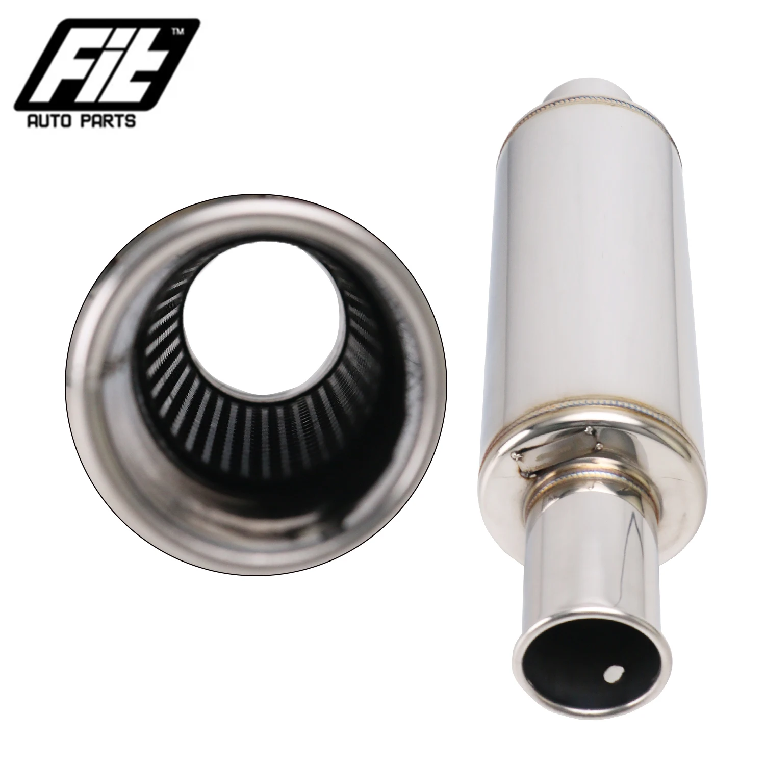 Universal sport cars muffler 63mm Race Resonator Exhaust Muffler Pipe
Universal sport cars muffler 63mm Race Resonator Exhaust Muffler Pipe