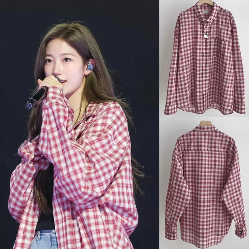Женская рубашка свободного кроя Lazy Chic, осенне-зимняя, в клетку, тонкая, повседневная, с длинными рукавами, на пуговицах, для девушек
Женская рубашка свободного кроя Lazy Chic, осенне-зимняя, в клетку, тонкая, повседневная, с длинными рукавами, на пуговицах, для девушек