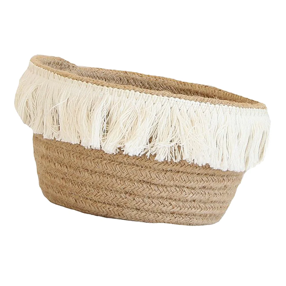 Jute Storage Basket Knitting Simple Durable Northern Europe Style Storage Basket for Home (Small Size Khaki)
Jute Storage Basket Knitting Simple Durable Northern Europe Style Storage Basket for Home (Small Size Khaki)