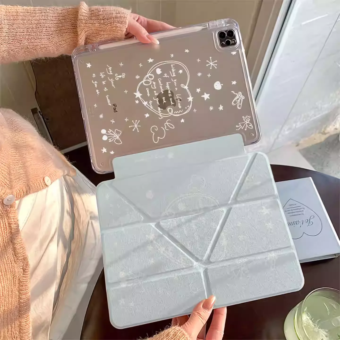 Ins White Lines Star & Love Tablet Case For iPad Pro 11 12.9 13 M2 M4 M3 M5 Shell 8.3 9.7 10.2 5/6/7/8/9/10/11th Air 4 5 6 Cover
Ins White Lines Star & Love Tablet Case For iPad Pro 11 12.9 13 M2 M4 M3 M5 Shell 8.3 9.7 10.2 5/6/7/8/9/10/11th Air 4 5 6 Cover