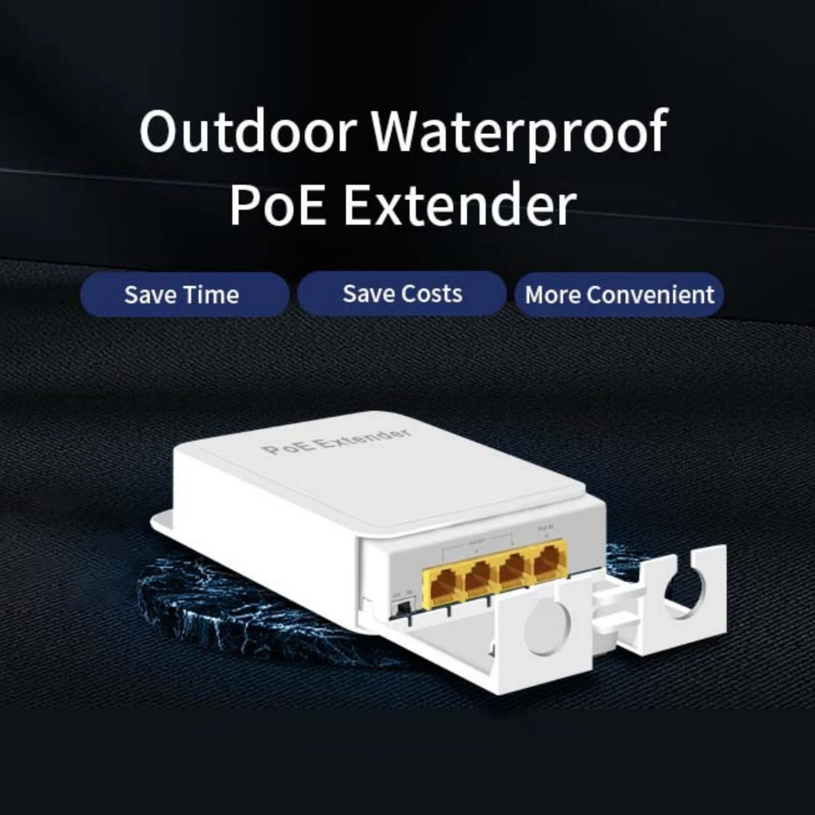 4 Port Gigabit PoE Extender, 1 PoE In 3 PoE Out 1000Mbps Repeater, IEEE802.3af/at IP55 Waterproof Plug & Play for IP Camera
4 Port Gigabit PoE Extender, 1 PoE In 3 PoE Out 1000Mbps Repeater, IEEE802.3af/at IP55 Waterproof Plug & Play for IP Camera