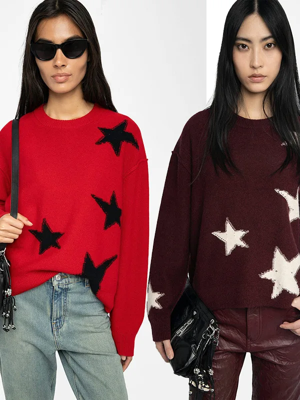 Autumn Winter Handmade Camere Knitwear Women's round Ne Sweater Color Blo eep Wool Collarl Coat Sle Long Sve
Autumn Winter Handmade Camere Knitwear Women's round Ne Sweater Color Blo eep Wool Collarl Coat Sle Long Sve