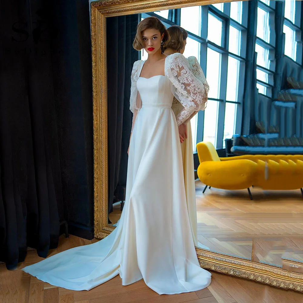 SoDigne 2023 Wedding Dresses Bridal Gowns Elegant Lace Applique Long Sleeves A Line Boho Beach Bride Dress vestido de novia
SoDigne 2023 Wedding Dresses Bridal Gowns Elegant Lace Applique Long Sleeves A Line Boho Beach Bride Dress vestido de novia