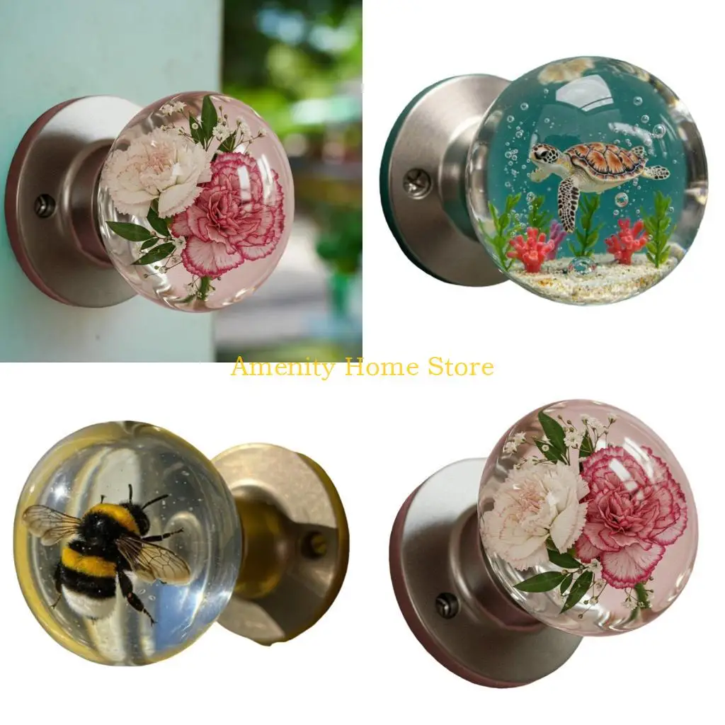 F26C Artistics Crystals Resin Door Knob With Florals Designs Nature Inspire Handcraft Bedroom Decoration for Home Improvement
F26C Artistics Crystals Resin Door Knob With Florals Designs Nature Inspire Handcraft Bedroom Decoration for Home Improvement