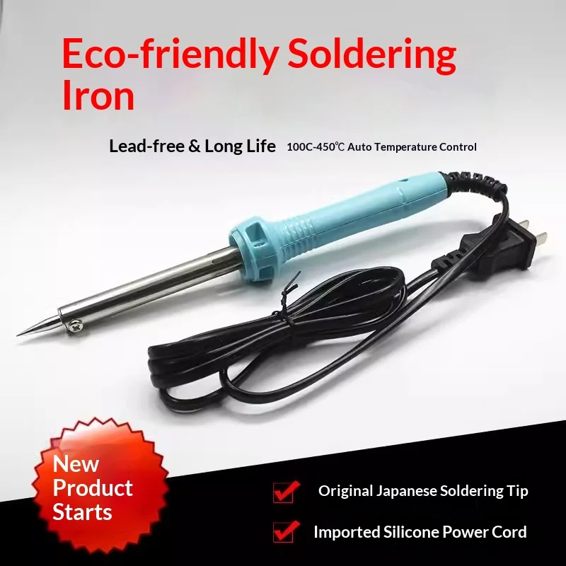 220V 60W Eco-friendly Soldering Iron 100-450℃ Auto Temperature Control Lead-free Welding Tool with Japanese Tip Imported Silicon
220V 60W Eco-friendly Soldering Iron 100-450℃ Auto Temperature Control Lead-free Welding Tool with Japanese Tip Imported Silicon