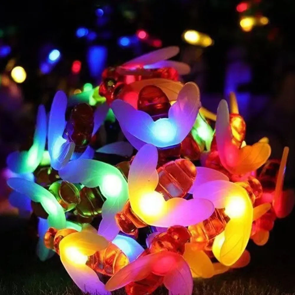 New Solar Powered Cute Honey Bee Led String Fairy Light 5/7/12M Bee Outdoor Garden Fence Patio Christmas Garland Lights
New Solar Powered Cute Honey Bee Led String Fairy Light 5/7/12M Bee Outdoor Garden Fence Patio Christmas Garland Lights