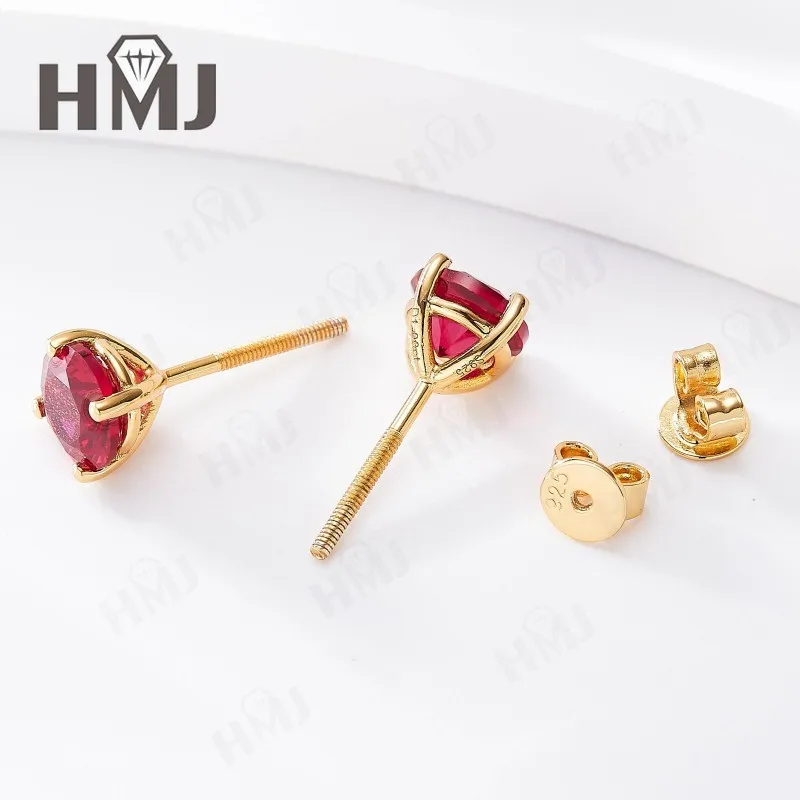 Screw Back Stud Earrings Lab Grown Ruby Sapphire Emerald for Women Men S925 Sterling Silver Hypoallergenic Mother's Day Gifts
Screw Back Stud Earrings Lab Grown Ruby Sapphire Emerald for Women Men S925 Sterling Silver Hypoallergenic Mother's Day Gifts