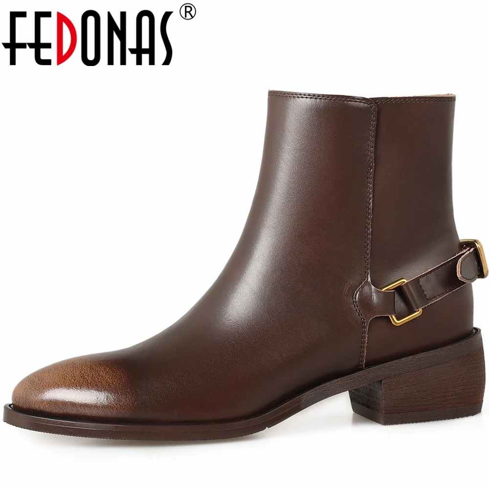 FEDONAS 2024 Vintage Women Ankle Boots Autumn Winter Thick Heels Buckles Basic Side Zipper Office Lady Working Shoes Woman Retro
FEDONAS 2024 Vintage Women Ankle Boots Autumn Winter Thick Heels Buckles Basic Side Zipper Office Lady Working Shoes Woman Retro