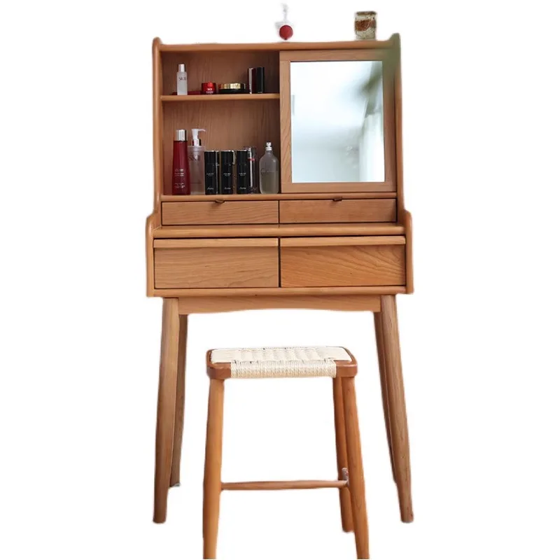 Nordic solid wood small apartment makeup table modern simple bedroom storage cabinet makeup table cherry wood
Nordic solid wood small apartment makeup table modern simple bedroom storage cabinet makeup table cherry wood