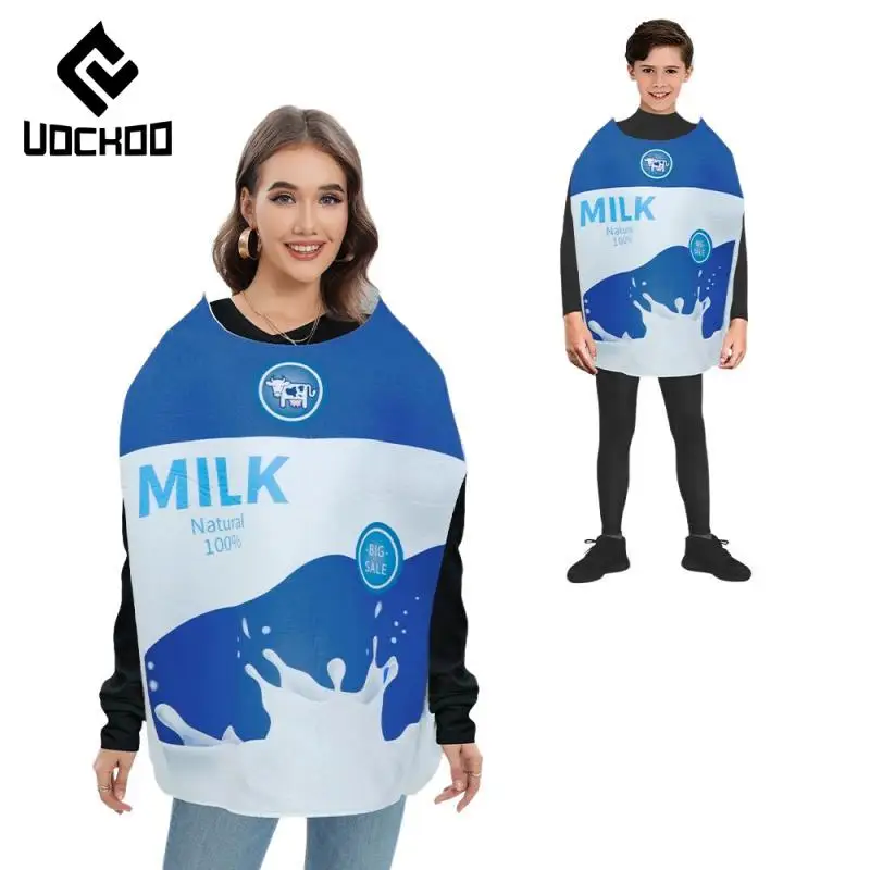 Milk Carton Box One Size Costume Boys Girl Jumpsuit Funny Food Milks Cosplay Outfit Carnival Party Performance Unisex Clothing
Milk Carton Box One Size Costume Boys Girl Jumpsuit Funny Food Milks Cosplay Outfit Carnival Party Performance Unisex Clothing