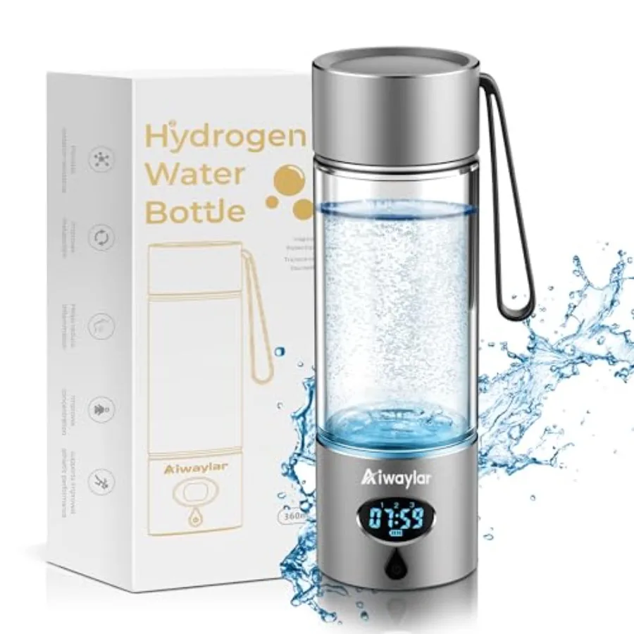Hydrogen Water Bottle - Portable Rechargeable LED Timer 3 Work Mode Aluminum and Glass 360ML Hydrogen Water Ionizer Machine wit
Hydrogen Water Bottle - Portable Rechargeable LED Timer 3 Work Mode Aluminum and Glass 360ML Hydrogen Water Ionizer Machine wit