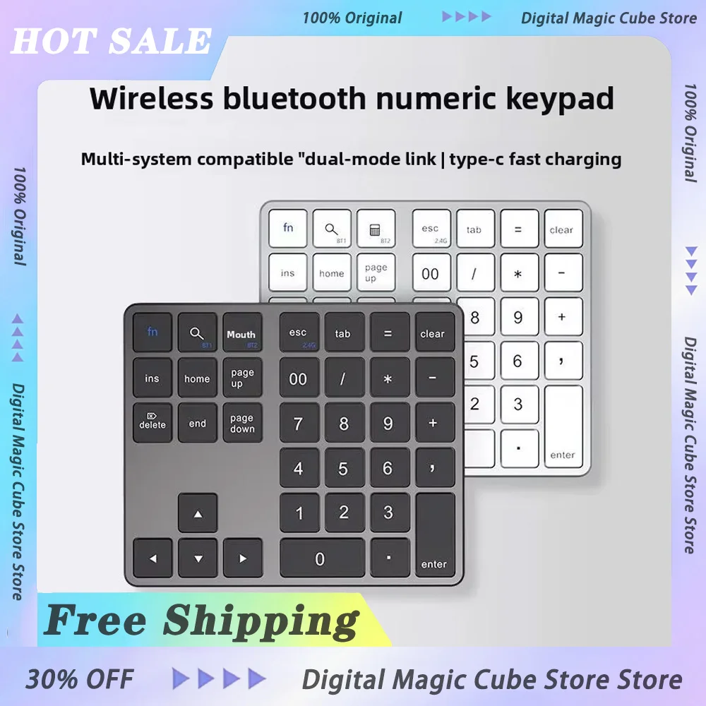 Беспроводная 35-клавишная Bluetooth-клавиатура, двухрежимная мини-клавиатура с цифровым блоком, Type-C, быстрая зарядка, длительное время автономной работы, офисная игровая клавиатура, подарки для ноутбуков
Беспроводная 35-клавишная Bluetooth-клавиатура, двухрежимная мини-клавиатура с цифровым блоком, Type-C, быстрая зарядка, длительное время автономной работы, офисная игровая клавиатура, подарки для ноутбуков