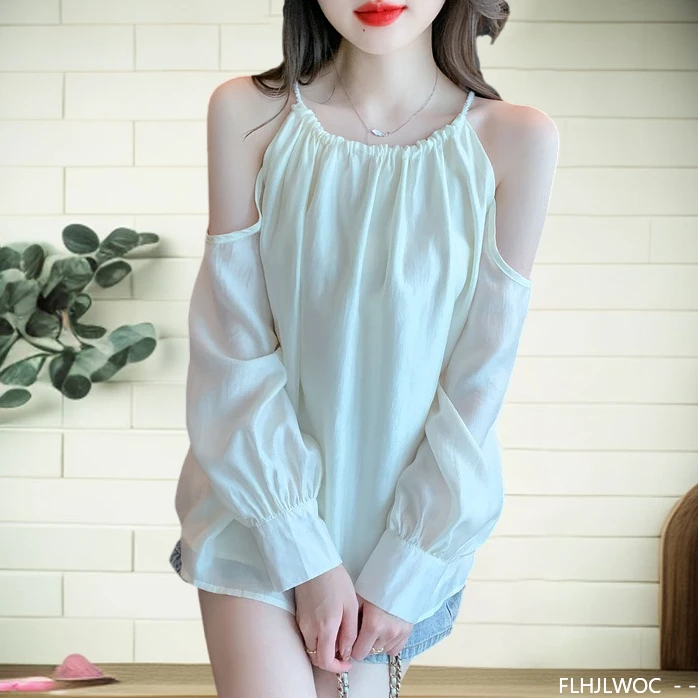 Off-Shoulder Chiffon Top Chic Fashion Women Long Sleeve Elegant Holiday Solid Hollow Out Sexy French Design Tops Blouses
Off-Shoulder Chiffon Top Chic Fashion Women Long Sleeve Elegant Holiday Solid Hollow Out Sexy French Design Tops Blouses