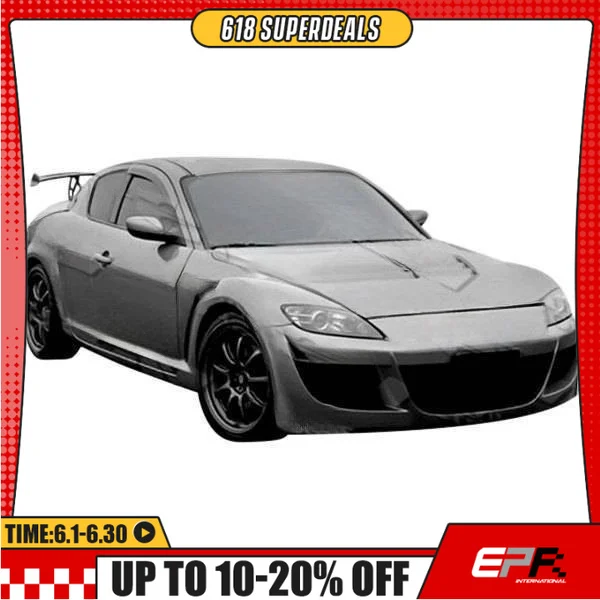 For 03-08 RX8 SE3P AE Type Front Bumper Auto Sporty Racing Exterior Trim Kit Glass fiber material
For 03-08 RX8 SE3P AE Type Front Bumper Auto Sporty Racing Exterior Trim Kit Glass fiber material