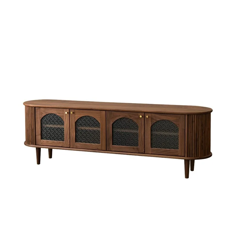 American light luxury retro Nanyang style TV cabinet, black walnut solid wood audio-visual cabinet
American light luxury retro Nanyang style TV cabinet, black walnut solid wood audio-visual cabinet