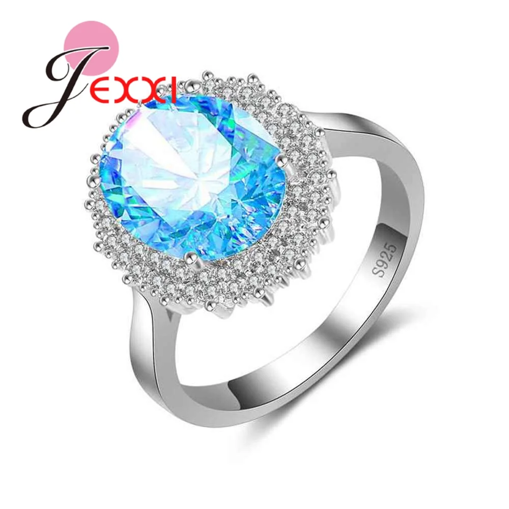 Real S925 Silver Rings for Women Blue Zircon Ring Light Blue Stone Romantic Gift Engagement Jewelry Size 6-10 Hot
Real S925 Silver Rings for Women Blue Zircon Ring Light Blue Stone Romantic Gift Engagement Jewelry Size 6-10 Hot
