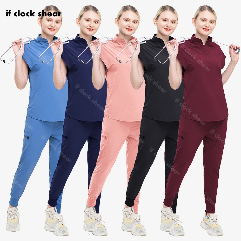 Quick-drying Surgical Scrub Uniforms Elastic Medical Scrubs Set for Women Short Sleeve Pet Hospital Veterinary Tops Jogger Pants
Quick-drying Surgical Scrub Uniforms Elastic Medical Scrubs Set for Women Short Sleeve Pet Hospital Veterinary Tops Jogger Pants