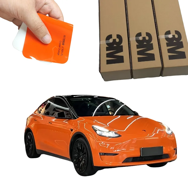 3M High Gloss PPF Car Wrap Crystal Orange PET Film Air Release Not Layered UV Resistant Flame Effect Scratch Proof
3M High Gloss PPF Car Wrap Crystal Orange PET Film Air Release Not Layered UV Resistant Flame Effect Scratch Proof
