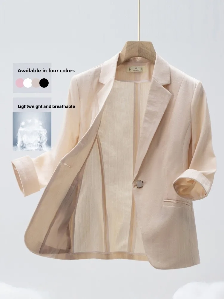 Women's Slim Fit Cotton Linen Jacket Spring Summer Short Sleeve Button up Pure Color Commute Style Fashion Top
Women's Slim Fit Cotton Linen Jacket Spring Summer Short Sleeve Button up Pure Color Commute Style Fashion Top