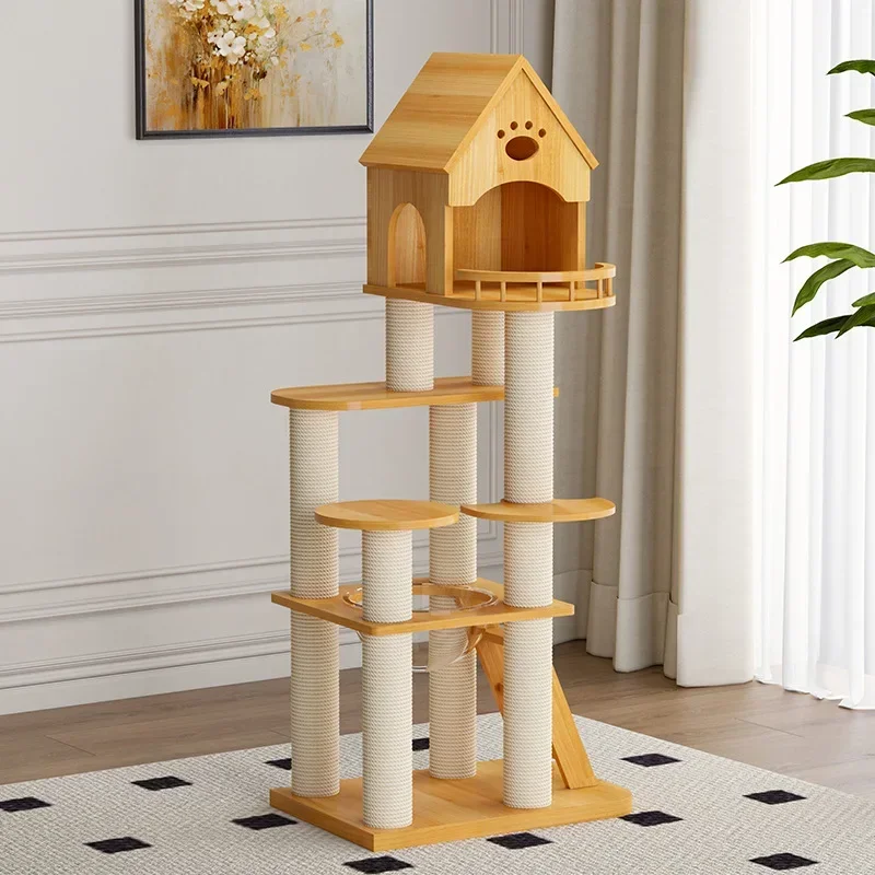 TTSolid Wood Cat Climbing Frame Large Cat Nest Vertical Indoor Cat Jumping Platform Pillar Integrated Villa Luxury Pet Product
TTSolid Wood Cat Climbing Frame Large Cat Nest Vertical Indoor Cat Jumping Platform Pillar Integrated Villa Luxury Pet Product