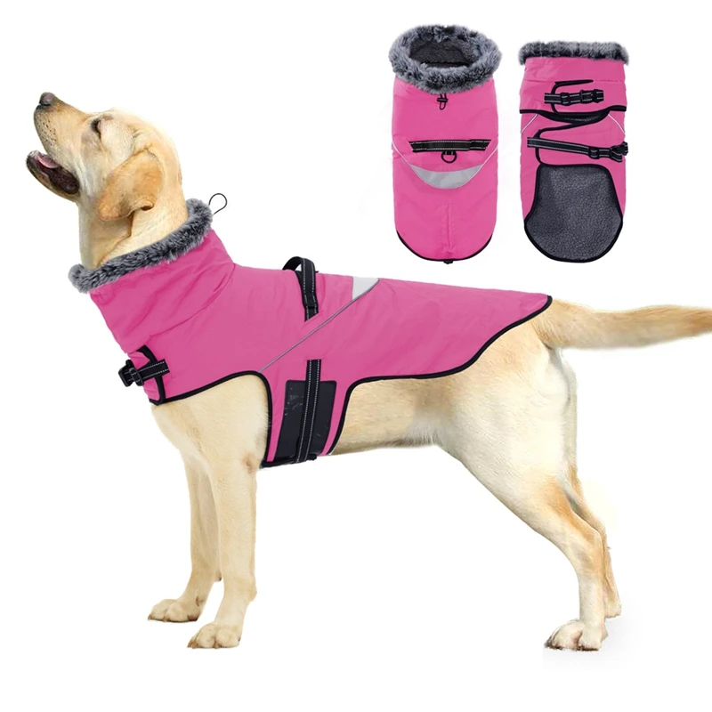 Winter Dog Jacket Warm Coat With Harness for Small Large Dogs Puppy Fur Collar Clothes Waterproof Labrador French Bulldog Outfit
Winter Dog Jacket Warm Coat With Harness for Small Large Dogs Puppy Fur Collar Clothes Waterproof Labrador French Bulldog Outfit