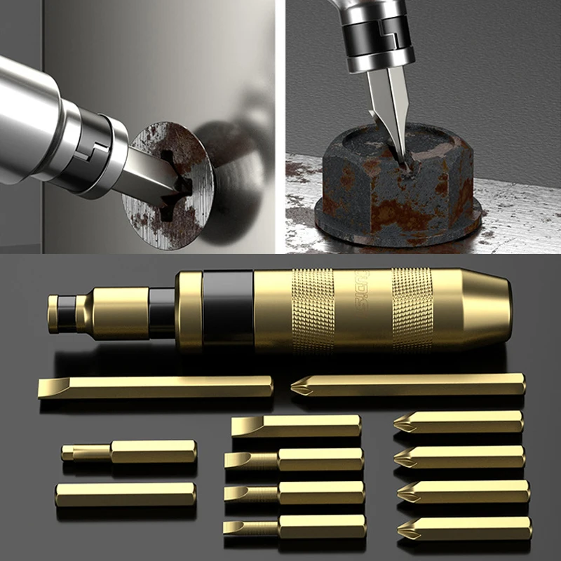 Professional Manual Screwdriver Household Screwdriver 13PCS DIY Impact Screwdriver Kit Nut Strike Impact Driver Hand Tools Kit
Professional Manual Screwdriver Household Screwdriver 13PCS DIY Impact Screwdriver Kit Nut Strike Impact Driver Hand Tools Kit